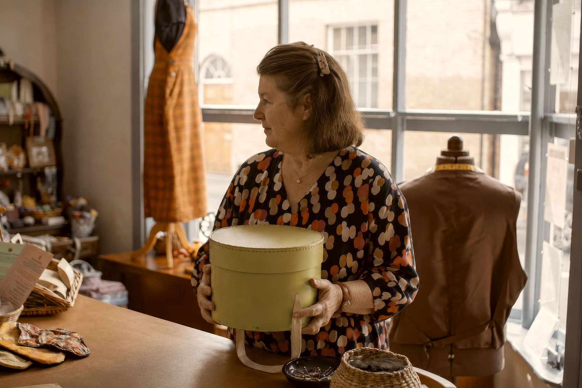 Hilary Pearce in her Ixworth workshop