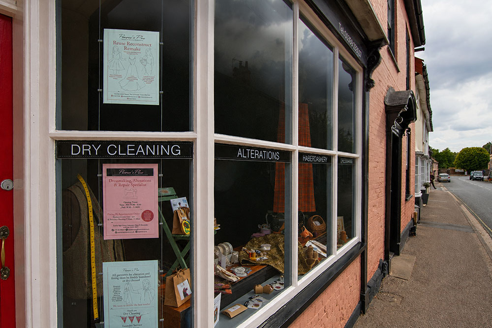 The Pearce's Pins shop front in Ixworth