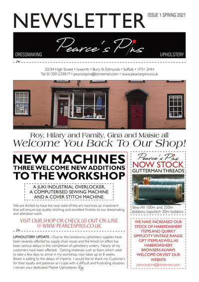 Newsletter issue 1 — Spring 2021 front page
