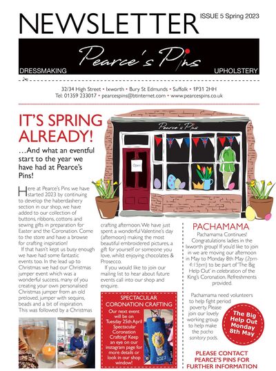 Newsletter issue 5 — Spring 2023 front page
